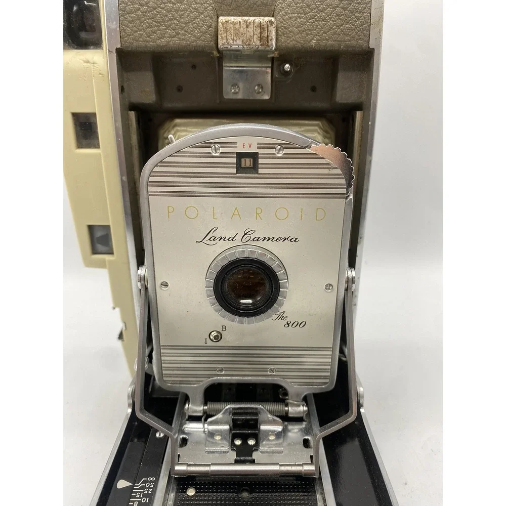 Polaroid 1950's Land Instant Camera Vintage Model The 800 Folding Gray‎ Untested